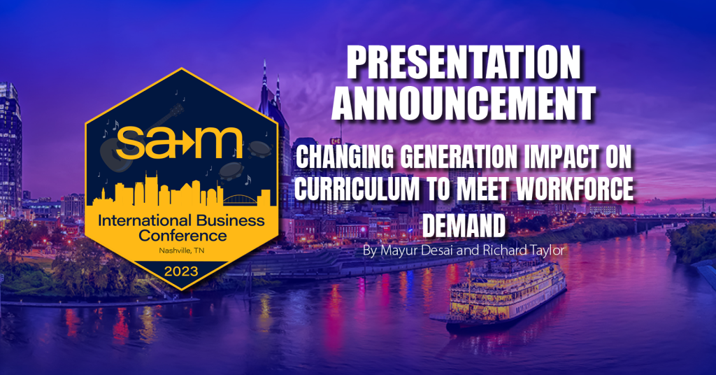 Presentation Announcement Slide Changing Generation Impact on Curriculum to meet Workforce Demand