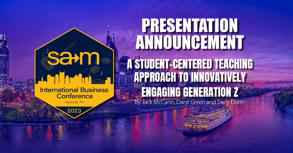 Presentation Announcement Slide for A Student-Centered Teaching Approach to Innovatively Engaging Generation Z