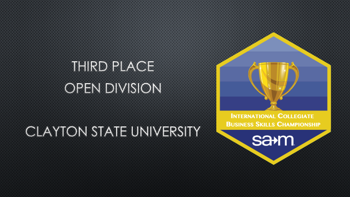 2024 ICBSC - Overall - Open - Third Place
