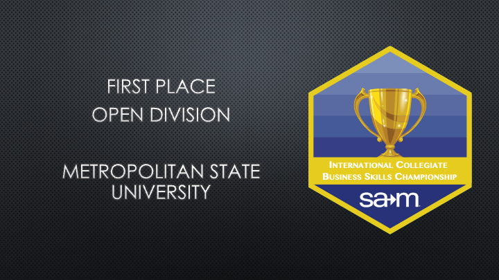 2024 ICBSC - Overall - Open - First Place