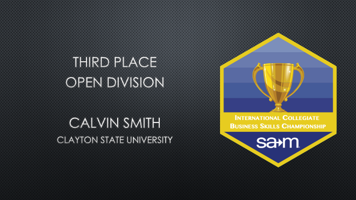 2024 ICBSC - Overall Individual - Open - Third Place