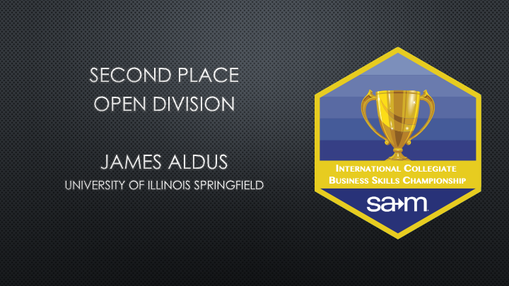 2024 ICBSC - Overall Individual - Open - Second Place