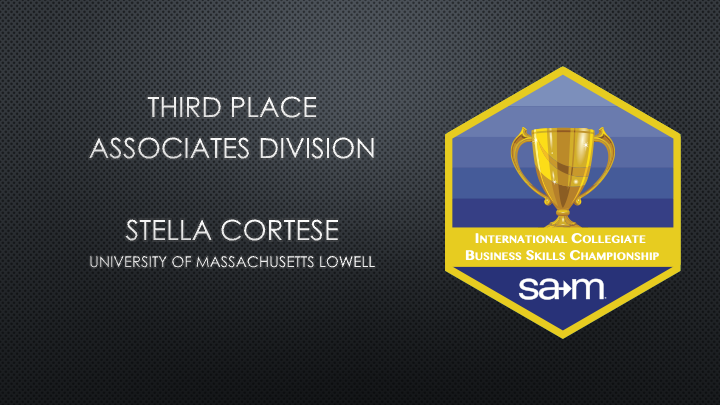2024 ICBSC - Overall Individual - Associates - Third Place