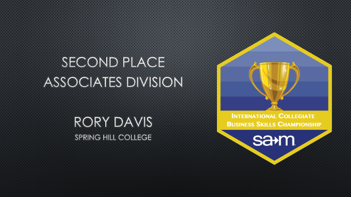 2024 ICBSC - Overall Individual - Associates - Second Place
