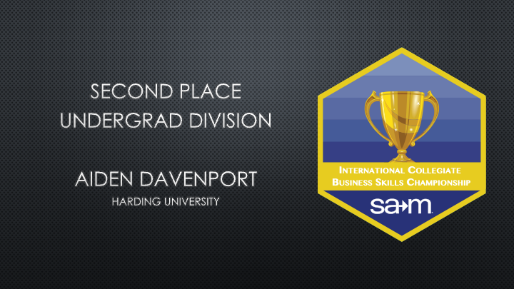 2024 ICBSC - Overall Individual - Undergraduate - Second Place