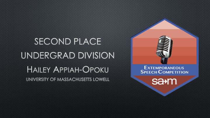 2024 ICBSC - Extemporaneous Speech Competition - Undergraduate - Second Place