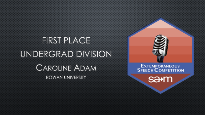 2024 ICBSC - Extemporaneous Speech Competition - Undergraduate - First Place