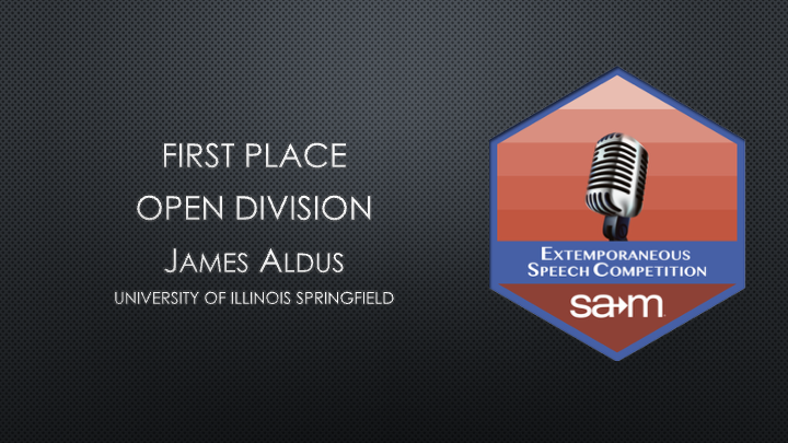 2024 ICBSC - Extemporaneous Speech Competition - Open - First Place 01