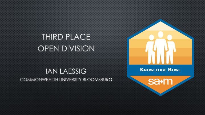 2024 ICBSC - Knowledge Bowl - Open - Third Place