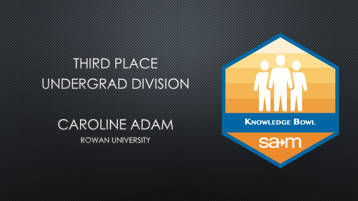 2024 ICBSC - Knowledge Bowl - Undergraduate - Third Place