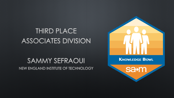2024 ICBSC - Knowledge Bowl - Associates - Third Place