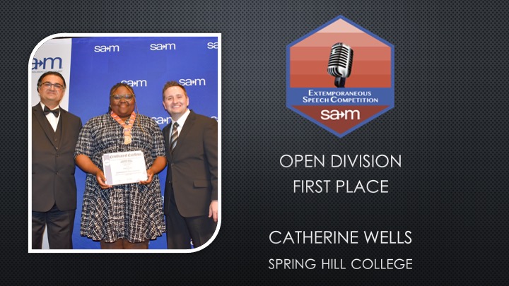 2025 Extemporaneous Speech OPEN DIVISION FIRST PLACE CATHERINE WELLS spring hill college