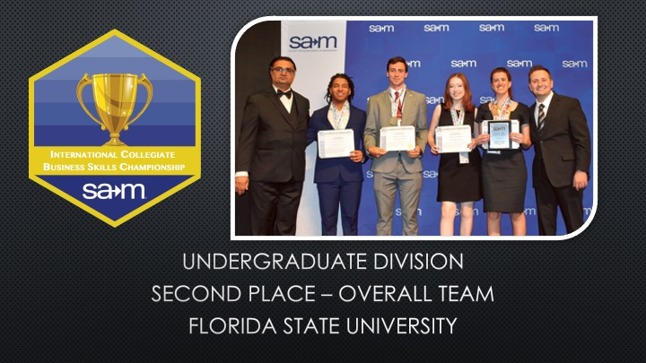2025 UNDERGRADUATE DIVISION SECOND PLACE – OVERALL TEAM FLORIDA STATE UNIVERSITY