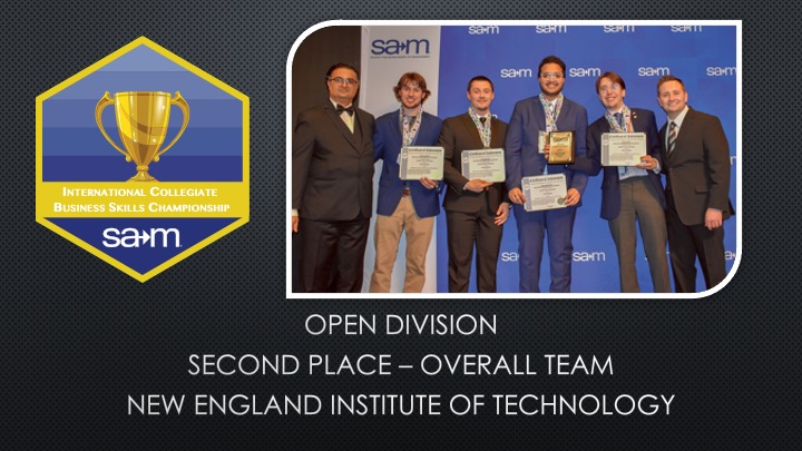 2025 ICBSC OPEN DIVISION SECOND PLACE – OVERALL TEAM NEW ENGLAND INSTITUTE OF TECHNOLOGY