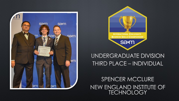 2025 UNDERGRADUATE DIVISION THIRD PLACE – INDIVIDUAL SPENCER MCCLURE NEW ENGLAND INSTITUTE OF TECHNOLOGY