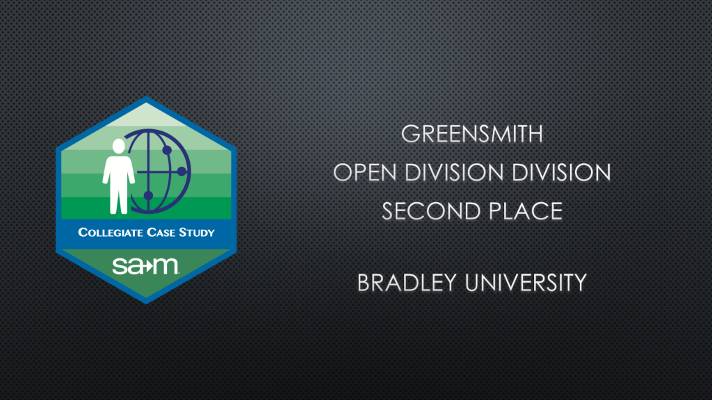 2011 GREENSMITH OPEN DIVISION DIVISION SECOND PLACE BRADLEY UNIVERSITY